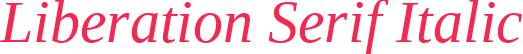 Liberation Serif Italic